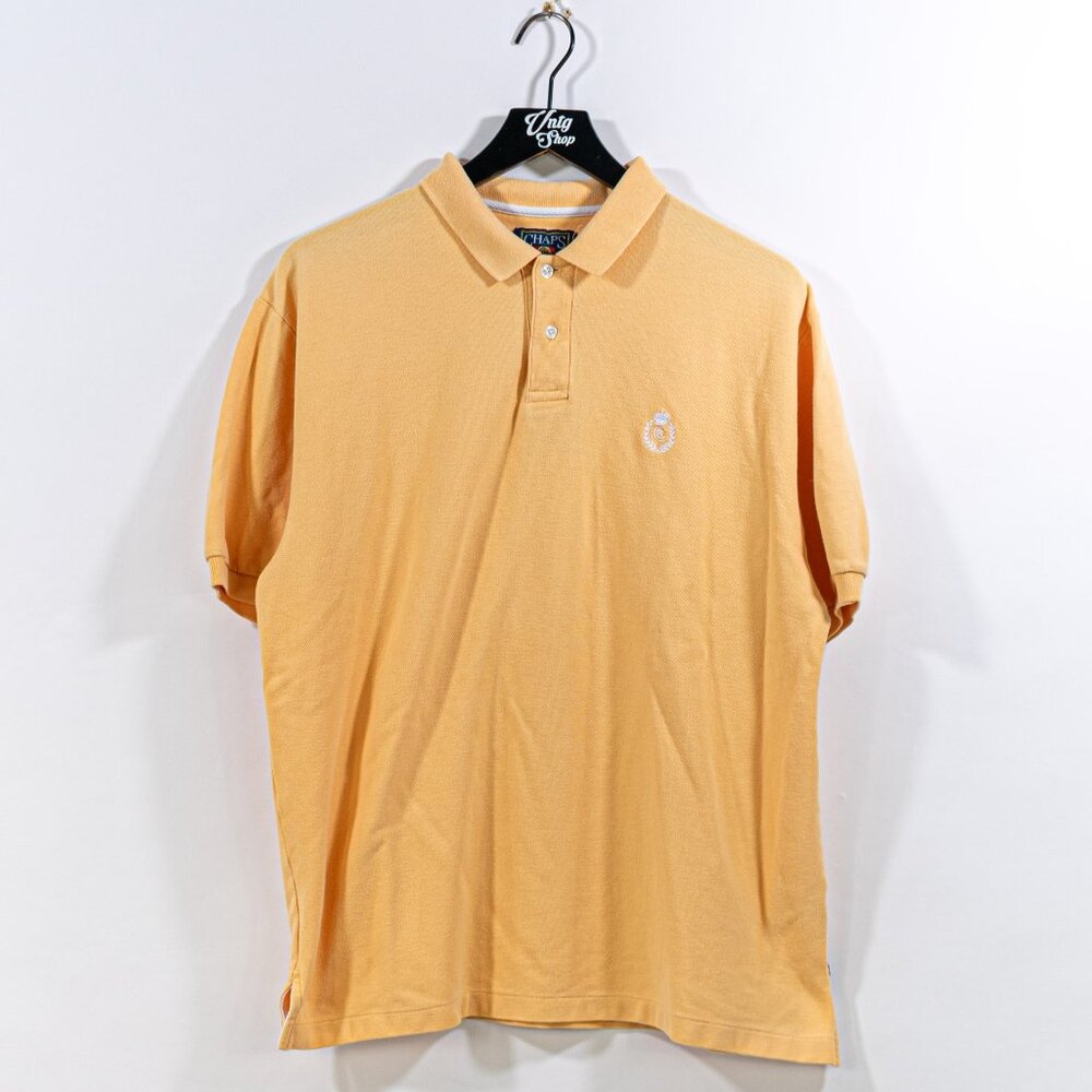Chaps Ralph Lauren Crest Polo Shirt Medium VTG 90s Preppy Hip Hop Retro